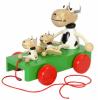 Pull-along cart - cow family