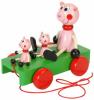 Pull-along cart - pig family