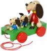 Pull-along cart - dachshund family