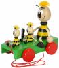Pull-along cart - bumblebee family