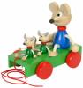 Pull-along cart - mouse family