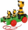 Pull-along cart - cat family