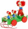 Pull-along cart - clown family