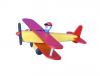 Coloured biplane with pilot